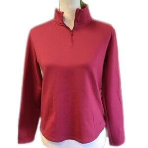 Nike Therma Fit rich red quarter zip sweatshirt, black check ✔️ logo, S